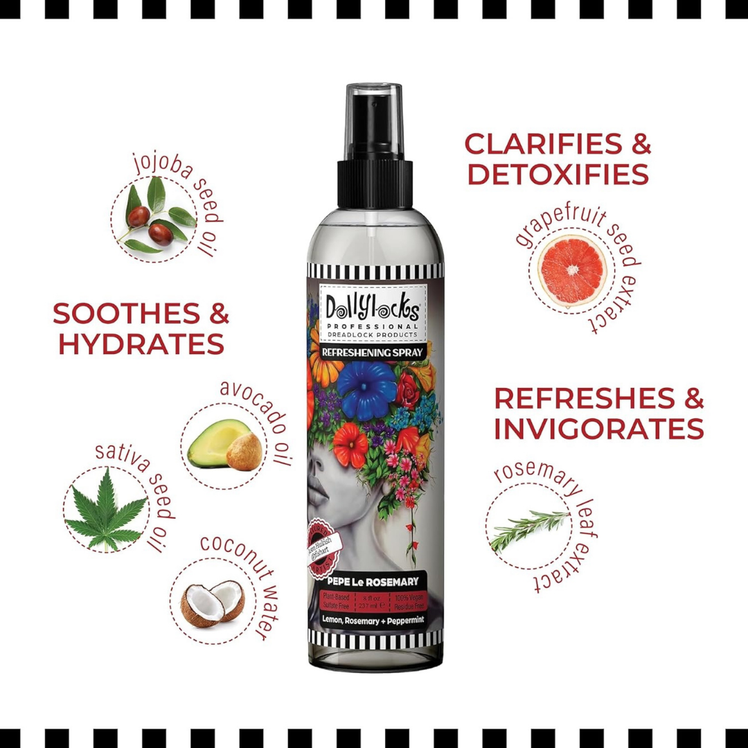 Dollylocks Plant-based Refreshening Spray | Pepe Le Rosemary