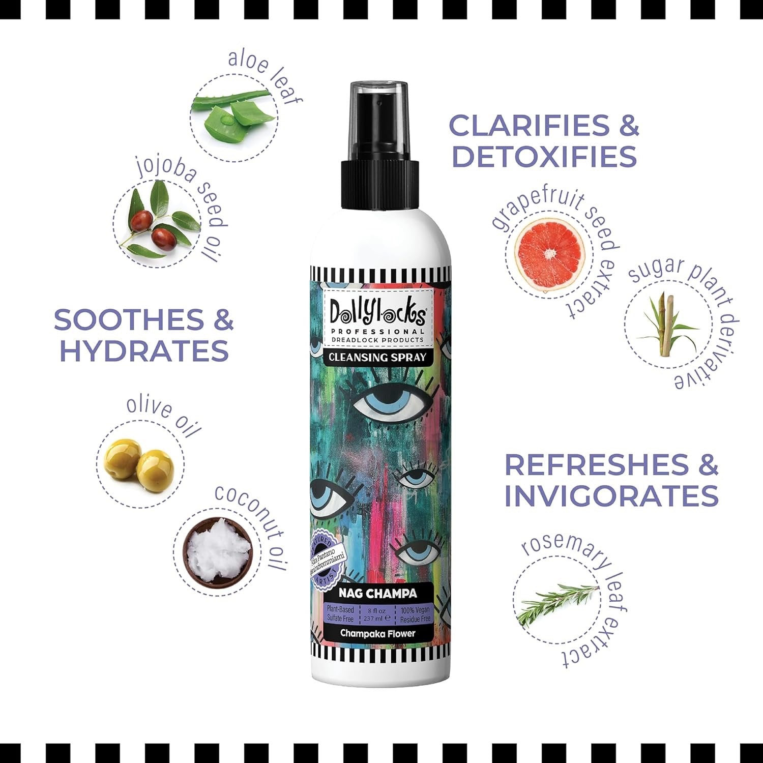 Dollylocks Plant-based Cleansing Spray | Nag Champa