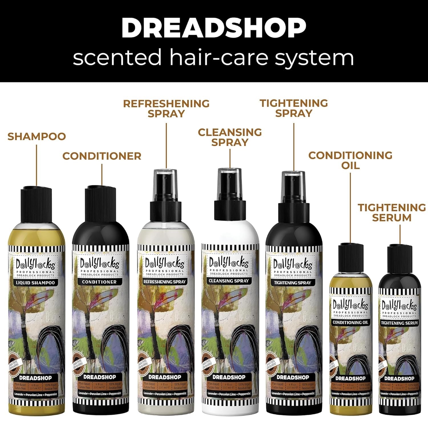 Dollylocks Refreshening Spray | Lavender Lime Peppermint | Dreadshop
