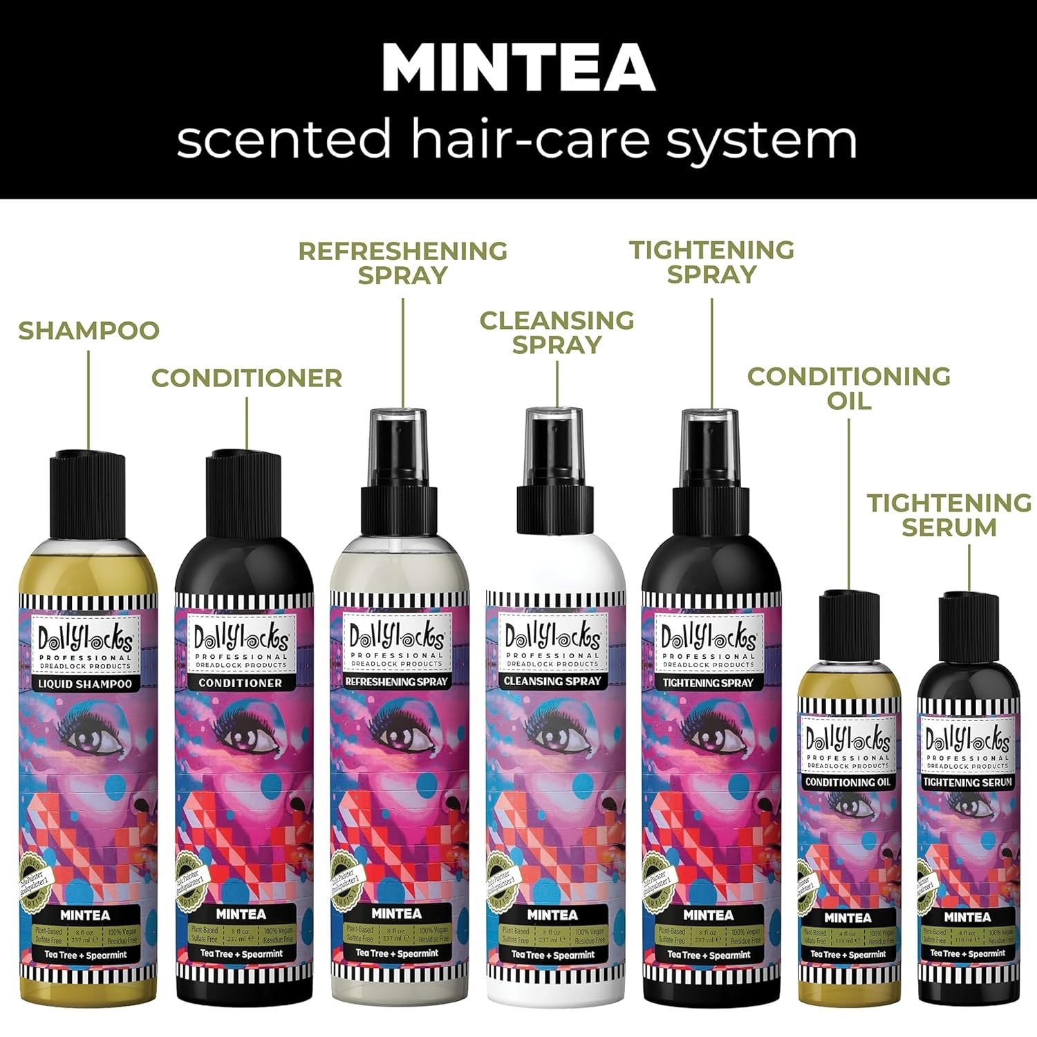 Dollylocks Tightening Texture Spray | Tea Tree Spearmint | Mintea