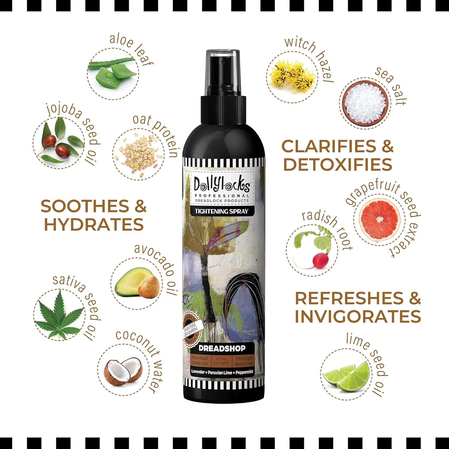 Dollylocks Tightening Texture Spray | Lavender Lime Peppermint | Dread