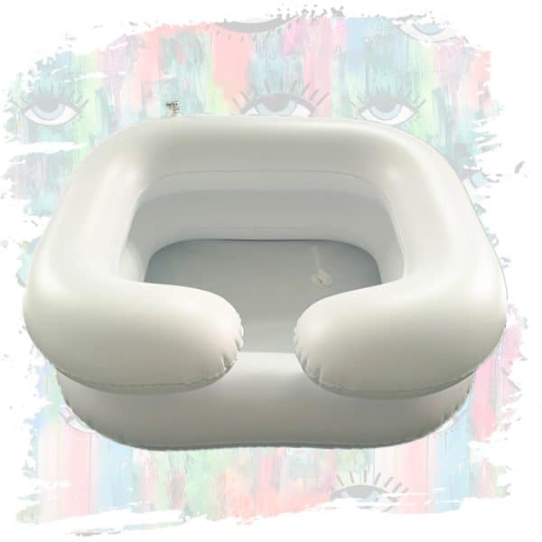 a white inflatable chair